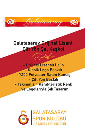 Galatasaray Orijinal Lisanslı 24/25 Parçalı 5 Yıldızlı Forma + Şal Kaşkol Set Aslan Baskı