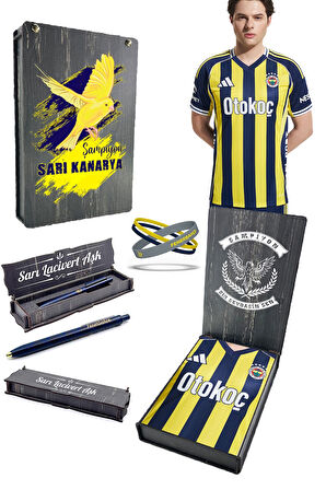 Fenerbahçe Orijinal Lisanslı 2025/26 Çubuklu Yeni Sezon Forma Uçlu Kalem + Bileklik Set H