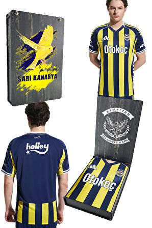 Fenerbahçe Orijinal Lisanslı 2025/26 Çubuklu Yeni Sezon Forma Hediyelik Ahşap kutulu