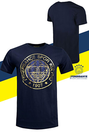 Fenerbahçe Orijinal Lisanslı Tribün Varak Logolu Spor T-ShirtHediyelik Ahşap Kutulu