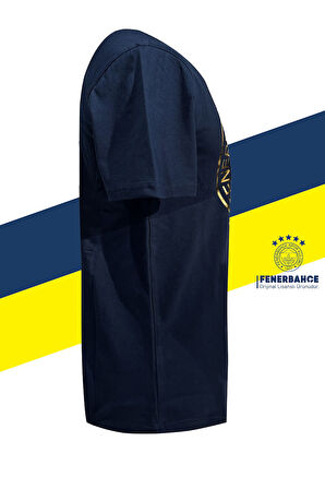 Fenerbahçe Orijinal Lisanslı Tribün Varak Logolu Spor T-ShirtHediyelik Ahşap Kutulu