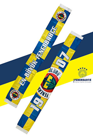 Fenerbahçe Orijinal Lisanslı En Büyük Fenerbahçe Saten Şal Atkı