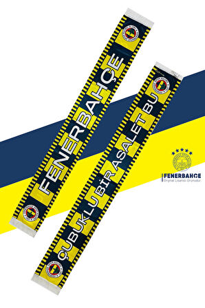 Fenerbahçe Orijinal Lisanslı Çubuklu Bir Asalet Saten Şal Atkı