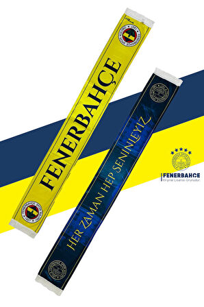 Fenerbahçe Orijinal Lisanslı Her Zaman Hep Seninleyiz Saten Şal Atkı