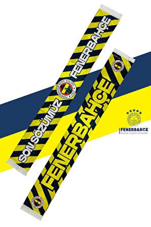 Fenerbahçe Orijinal Lisanslı Son Sözümüz Fenerbahçe Saten Şal Atkı