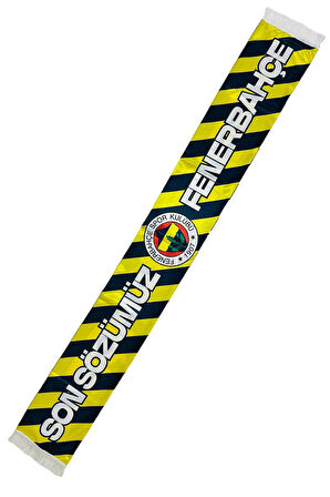 Fenerbahçe Orijinal Lisanslı Son Sözümüz Fenerbahçe Saten Şal Atkı