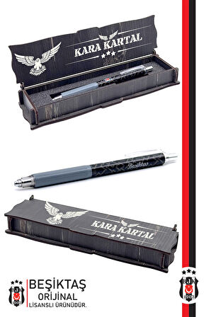 Beşiktaş Orijinal Lisanslı Nostalji Beyaz Forma + Bileklik + Uçlu Kalem Set Hediyelik Ahşap Kutu