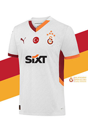 Galatasaray Orijinal Lisanslı 2024/25 5 Yıldızlı Beyaz Deplasman Forma