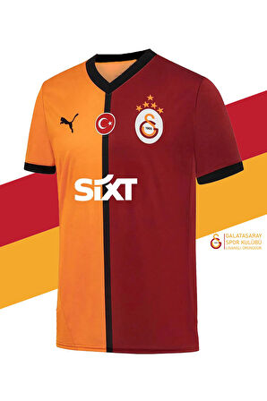 Galatasaray Orijinal Lisanslı 2024/25 Sarı Kırmızı 5 Yıldızlı Taraftar Forma