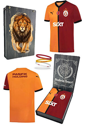 Galatasaray Orijinal Lisanslı 2024/25 Sarı Kırmızı 5 Yıldızlı Taraftar Forma Spor Bileklik Seti