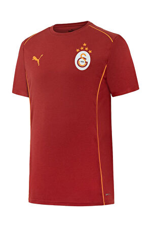 Galatasaray Orijinal Lisanslı Sıfır Yaka Kırmızı Antrenman 5 Yıldızlı T-Shirt
