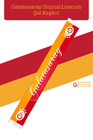 Galatasaray Orijinal Lisanslı Sıfır Yaka Kırmızı Antrenman 5 Yıldızlı T-Shirt + Şal Kaşkol Set