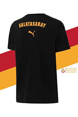 Galatasaray Orijinal Lisanslı Sıfır Yaka Siyah Antrenman 5 Yıldızlı T-Shirt