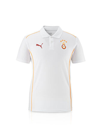 Galatasaray Orijinal Lisanslı Polo Yaka Beyaz Antrenman T-Shirt