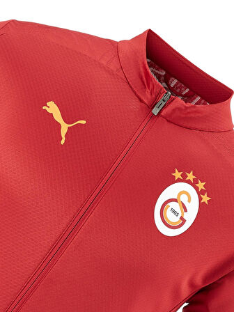 Galatasaray Orijinal Lisanslı Tam Fermuarlı Antrenman Üst Kırmızı Sweat + Silikon Bileklik  Set