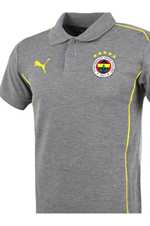  Fenerbahçe Orijinal Lisanslı 2024/25 A Takım Polo Yaka Gri T-Shirt