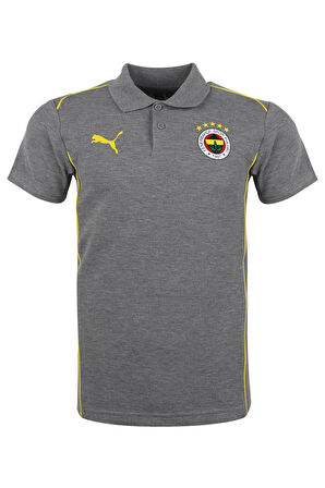 Fenerbahçe Orijinal Lisanslı 2024/25 A Takım Polo Yaka Gri T-Shirt Hediyelik Ahşap Kutulu