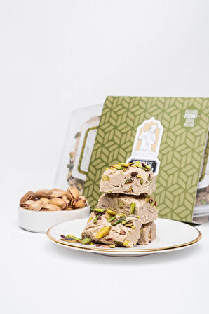 Antep Fıstıklı Tahin Helvası - Geleneksel Usûl Fıstıklı Kürek Helvası 250 gr