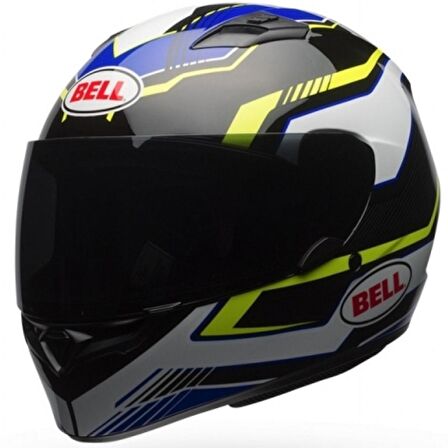 Bell Ps Qualifier Torque Blue/Yellow Full Face Motosiklet Kaski