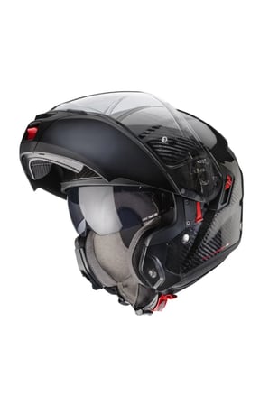 Motosiklet Kaskı Levo X Carbon Güneş Vizörlü Çene Açılır Motorcu Kaskı