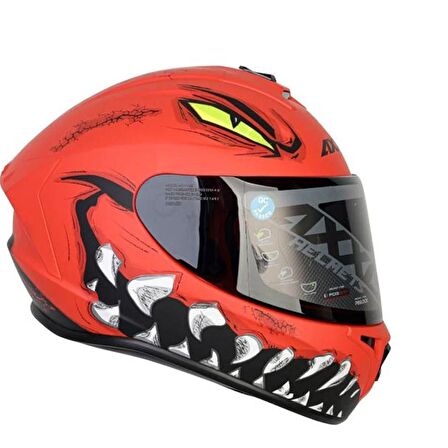 Axxis Draken Forza B5 Matt Red Full Face Motosiklet Kaskı