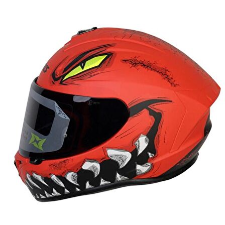 Axxis Draken Forza B5 Matt Red Full Face Motosiklet Kaskı