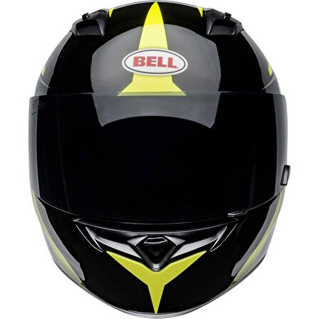 Bell Ps Qualifier Flare Black Black-Hi-Viz Full Face Motosiklet Kaski