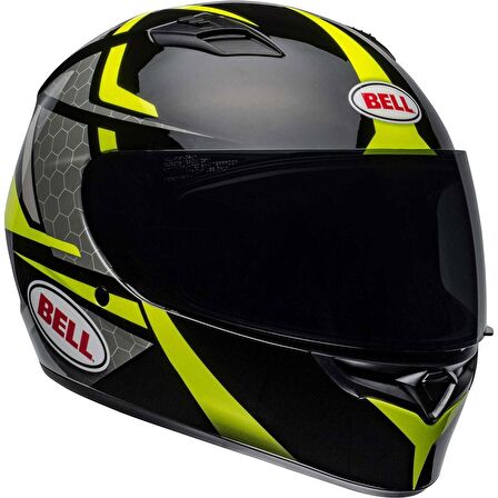 Bell Ps Qualifier Flare Black Black-Hi-Viz Full Face Motosiklet Kaski