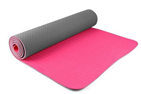 BS703 TPE YOGA MAT 173*61*0,4cm GRİ-PEMBE