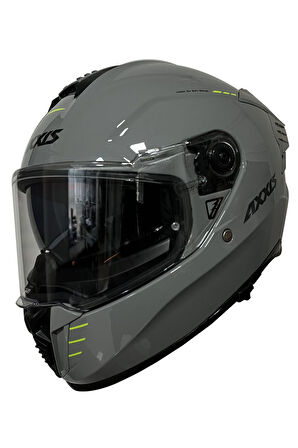 HAWK SV EVO SOLID A12 GLOSS GRAY MOTOSİKLET KASKI M