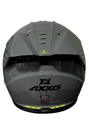 HAWK SV EVO SOLID A12 GLOSS GRAY MOTOSİKLET KASKI M