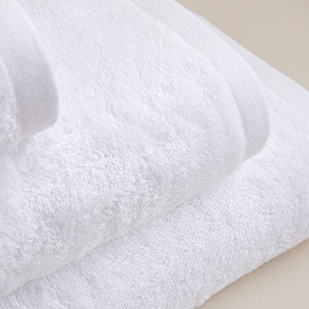 Solid Banyo Havlusu 85x150 cm Beyaz
