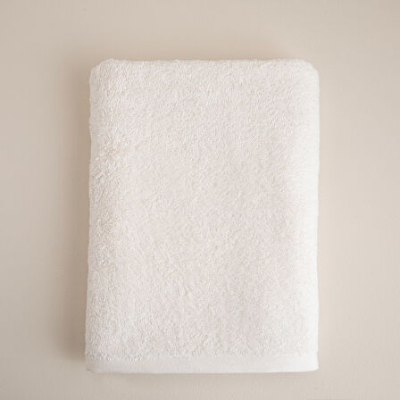 Solid Banyo Havlusu 85x150 cm Ekru