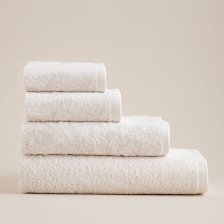 Solid Banyo Havlusu 85x150 cm Ekru