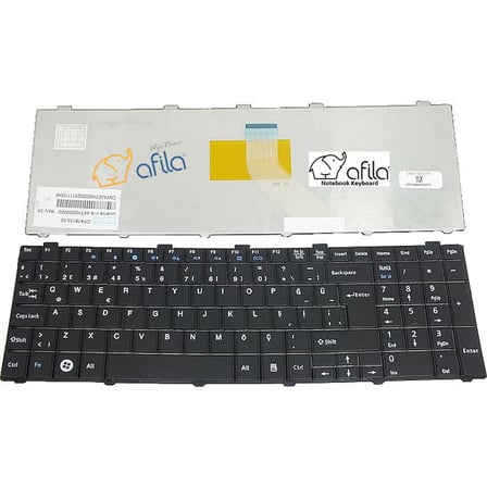 Fujitsu Siemens LifeBook AH530, AH530 GFX, AH530 HD6 Notebook Klavyesi, Laptop Tuş Takımı (Siyah TR) / KL0751