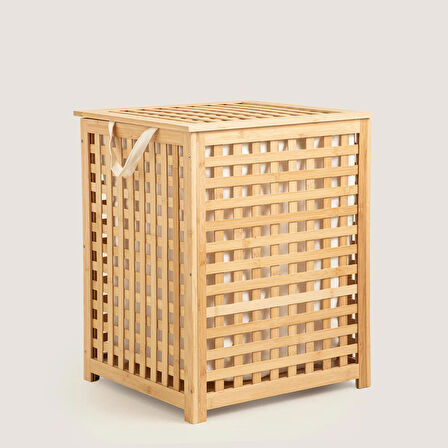 Bambu Çamaşır Sepeti 62x45 cm Natural