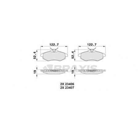 Psa On Fren Balatası C2 C3 C3 Plurıel 1,1 1,4i 1,6hdi 03> - Braxıs Aa0011