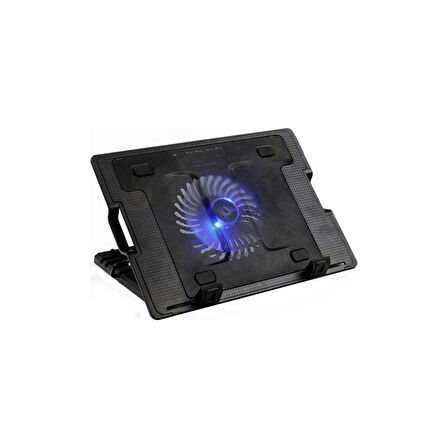 Kademeli Notebook Laptop Soğutucu Mavi Led Işıklı 12 cm Fanlı Stand