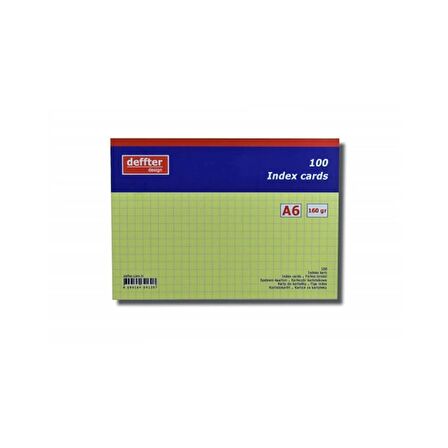 DEFFTER INDEX KARTI A6 SARI KARELİ