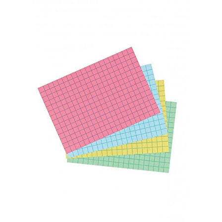 Deffter İndex Kartı A6 Renkli Kareli 64205-2