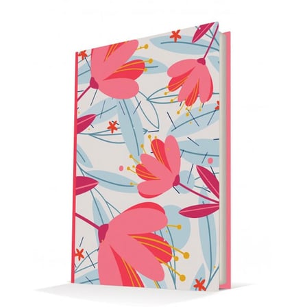 Deffter Pastel Sert Kapak Çizgili Defter Kırmızı 64525-1