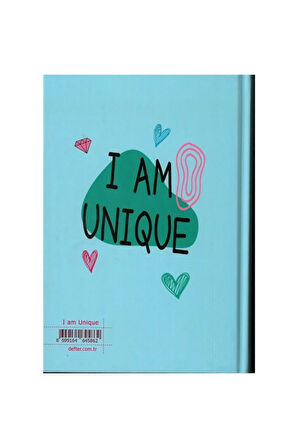 POSITIVE / I AM UNIQE SERT KAPAK A5 ÇİZGİLİ DEFTER 96 YP