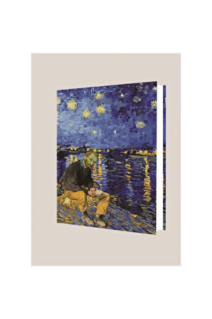 Art Of World / Van Gogh - At Cafe 14x20 Sert Kapak Çizgili Defter 96yp.