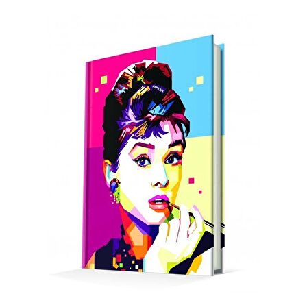 Deffter Popart Audrey Hepbourn Sert Kapak Çizgili 14*22  64873-3