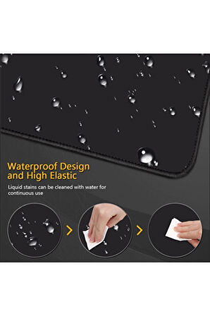 70 X 30 Cm Siyah Dikişli Kaydırmaz Taban Speed Yüzey Mousepad