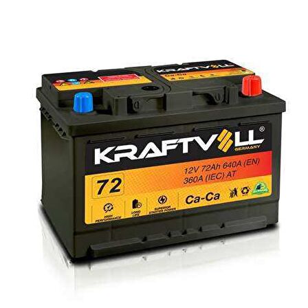 AKU 12V 72 AH LB3 278×175×175 TAM KAPALI ALCAK - KRAFTVOLL 18010012