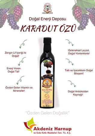 ÖZDEN Akdeniz Harnup - Kara Dut Özü 680g- Black Mulberry Extract