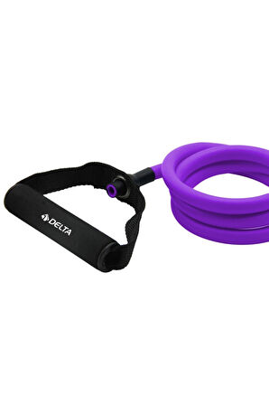 Delta 120 cm Tutacaklı Tam Sert 9*13 mm Pilates Direnç Lastiği-MOR