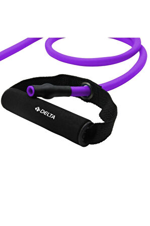 Delta 120 cm Tutacaklı Tam Sert 9*13 mm Pilates Direnç Lastiği-MOR
