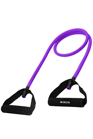 Delta 120 cm Tutacaklı Tam Sert 9*13 mm Pilates Direnç Lastiği-MOR